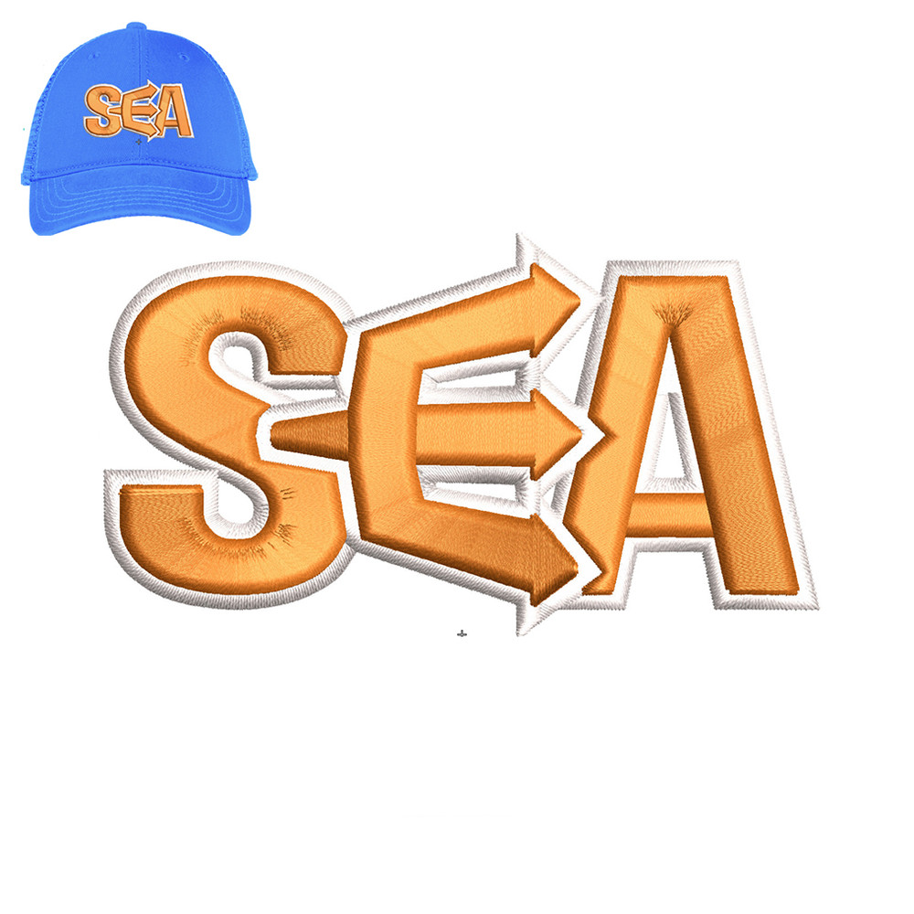 Sea Embroidery 3d puff logo for Cap..jpg