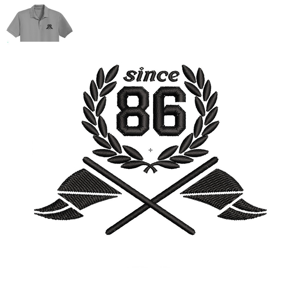Since 86 Flag Embroidery logo for Polo Shirt..jpg
