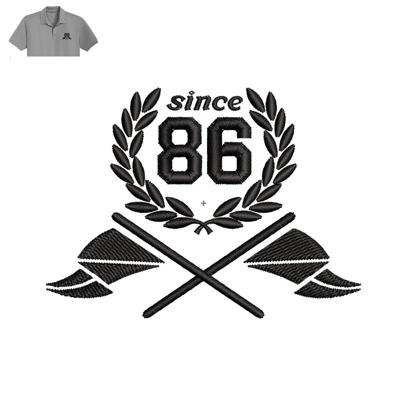 Since 86 Flag Embroidery logo for Polo Shirt..jpg