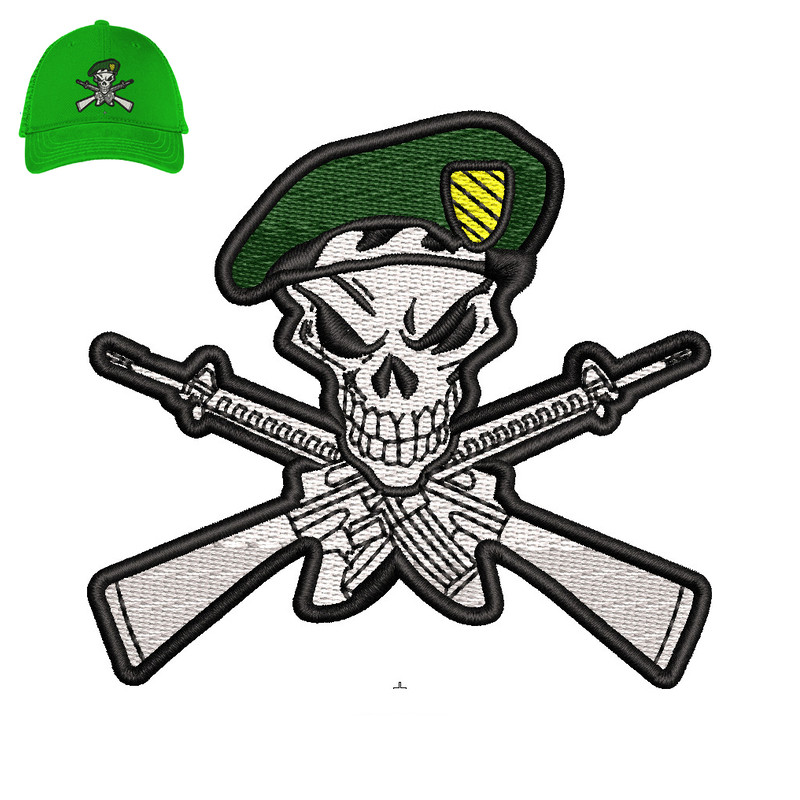 Skull 3d puff Embroidery logo for Cap ..jpg