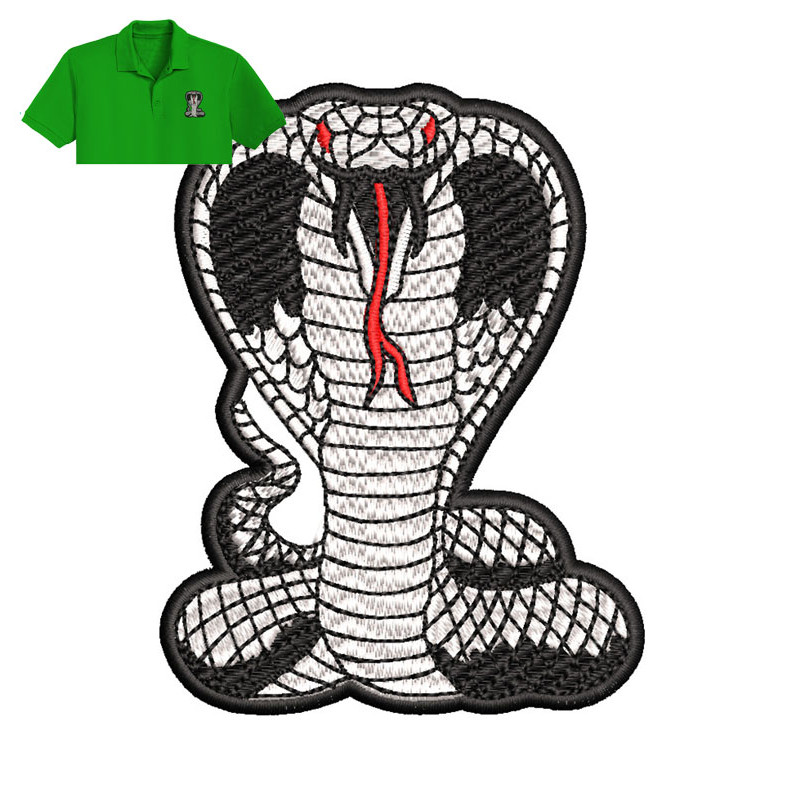 Snake Cobra Embroidery logo for Polo Shirt..jpg