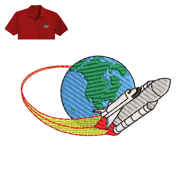 Spaceship Flying Embroidery logo for polo Shirt..jpg