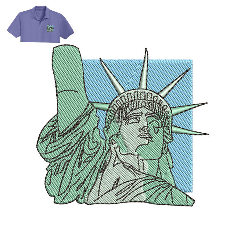 Statue Face Embroidery logo for Polo Shirt..jpg