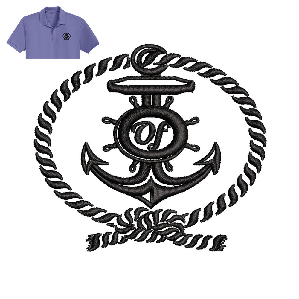 Stencil Marine Anchor Embroidery logo for Polo Shirt..jpg