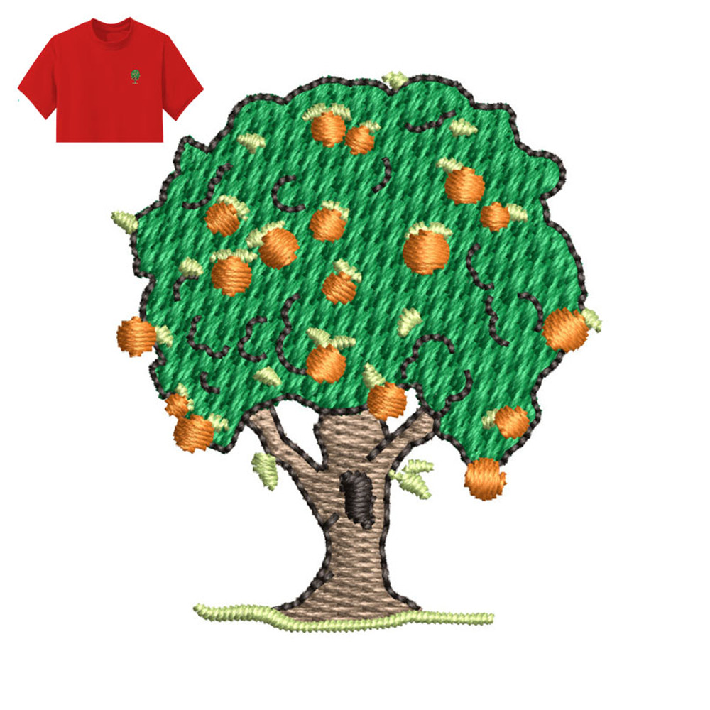 Sweet Orange Tree Embroidery logo for T-Shirt..jpg