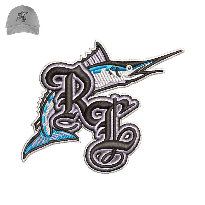 Sword Fish 3d Puff Embroidery logo for Cap..jpg