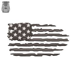 tattered flag embroidery logo for bag,logo embroidery, embroidery design, logo nike embroidery