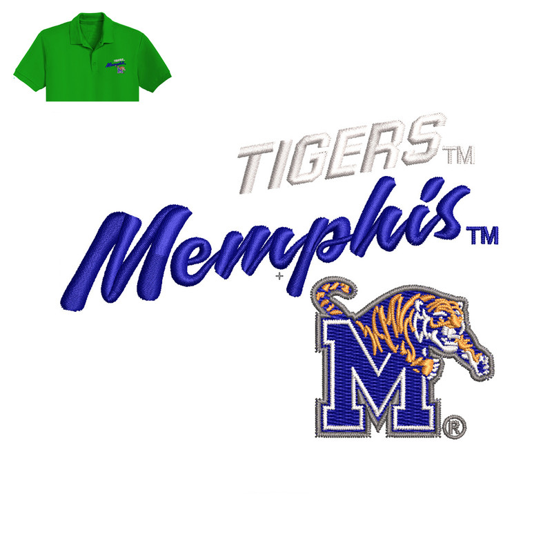 Tigers Memphis Embroidery logo for Polo Shirt ..jpg