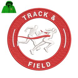 track field embroidery logo for jacket,logo embroidery, embroidery design, logo nike embroidery