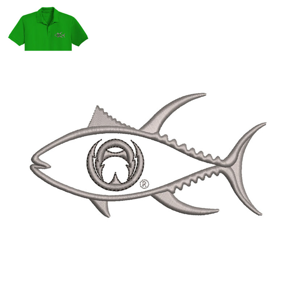 Tuna Fish Embroidery logo for Polo Shirt..jpg