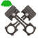 Two Pistons Clipart Embroidery logo for T Shirt..jpg