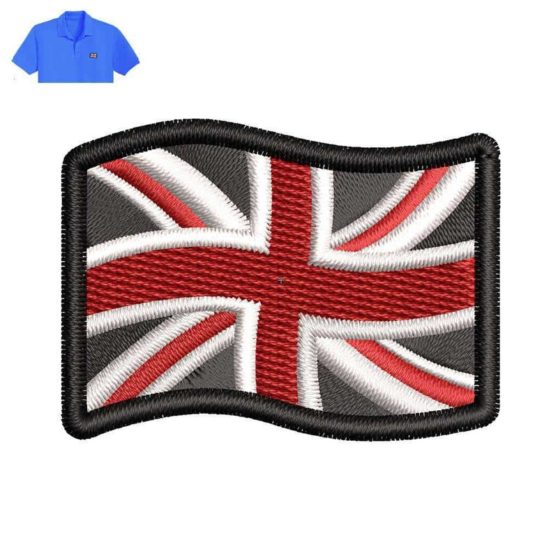 Uk British Flag Embroidery logo for Polo Shirt ..jpg
