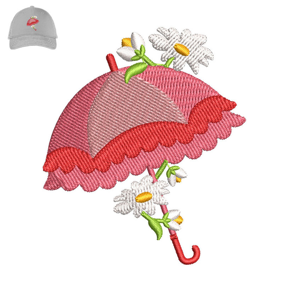 Umbrella Embroidery logo for Cap..jpg