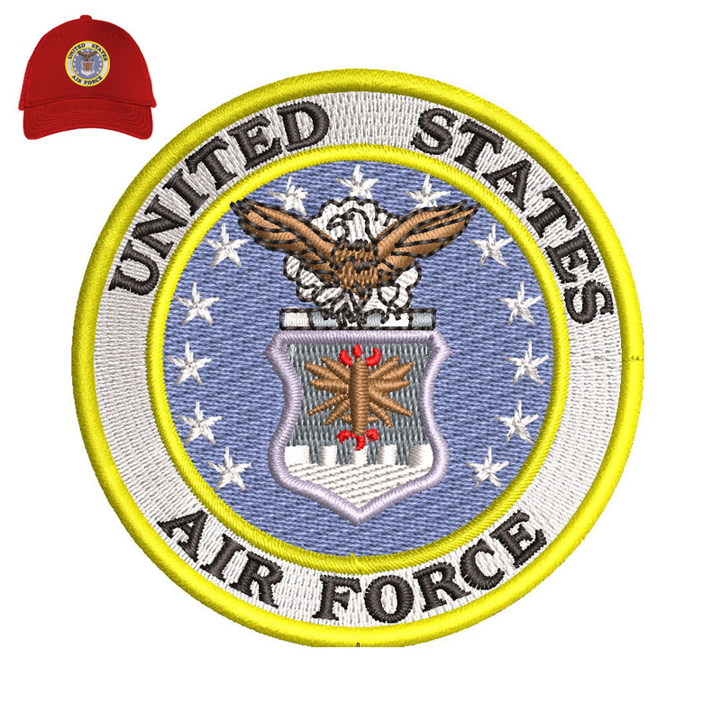 USA air force 3d puff Embroidery logo for Cap ..jpg