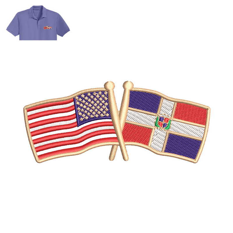 USA And Dominican Flag Embroidery logo for Polo Shirt..jpg