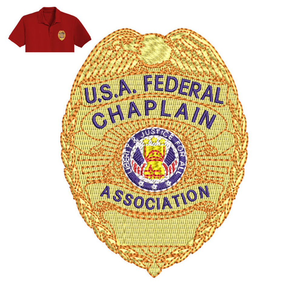 USA Federal Chaplain Embroidery logo for Polo Shirt..jpg