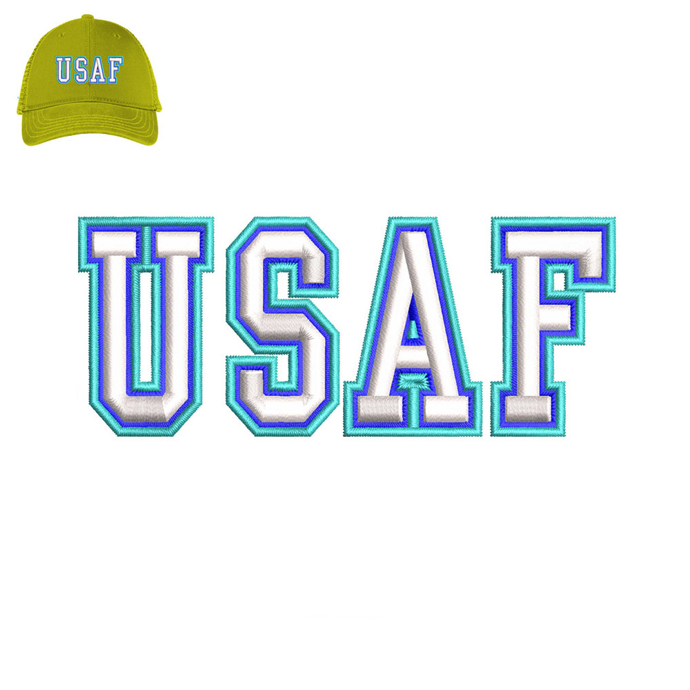 USAF 3d puff Embroidery logo for Cap ..jpg