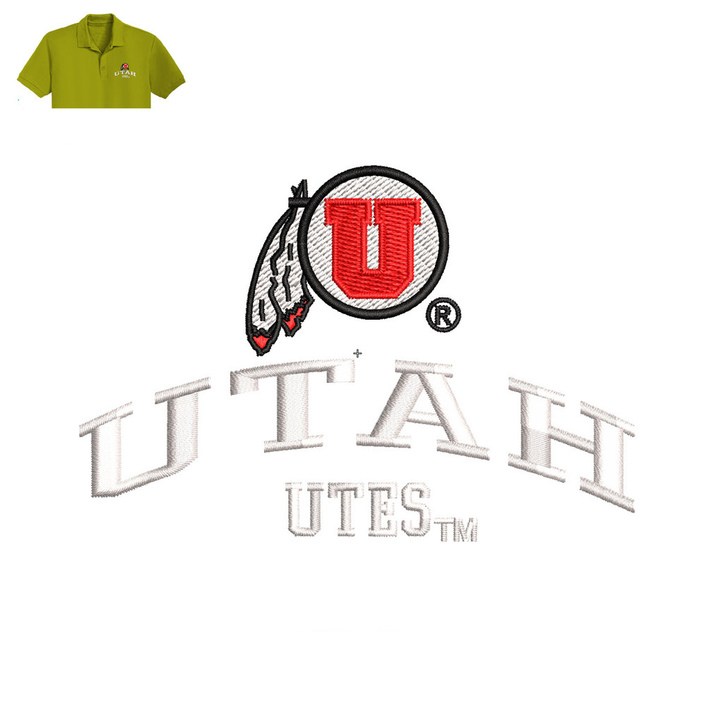 Utah Utes Embroidery logo for Polo Shirt ..jpg