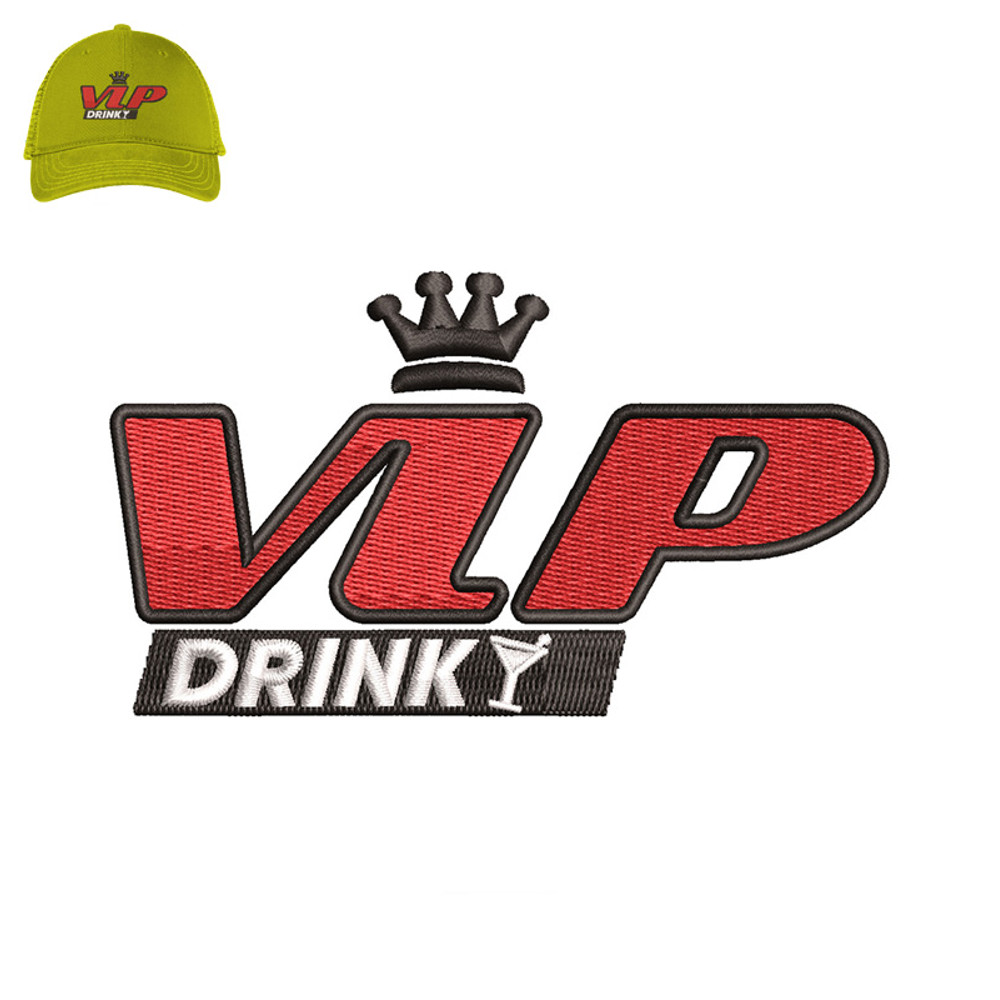 Vip Drink 3d puff Embroidery logo for Cap..jpg