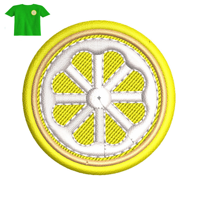Yellow Wheel Embroidery logo for Baby T-Shirt ..jpg