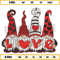 4 Valentine Gnomes, Love Embroidery File.jpg