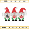 3 Christmas Gnomes Embroidery Design, Cute Gnomies Embroidery Design, 2 sizes, Instant Download.jpg
