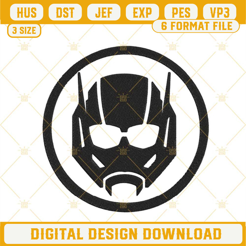 Ant Man Logo Embroidery Design, Marvel Movies Embroidery File.jpg