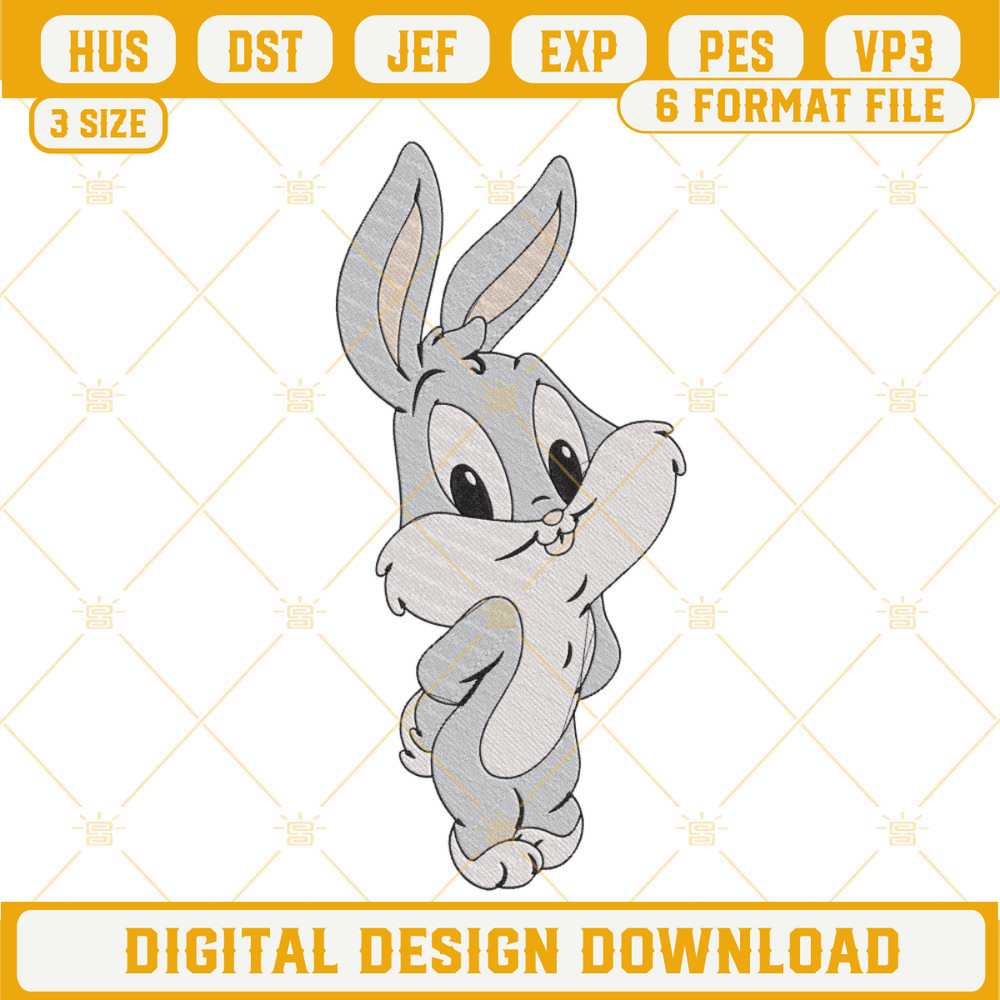 Baby Bugs Bunny Embroidery Designs, Looney Tunes Machine Embroidery Files.jpg
