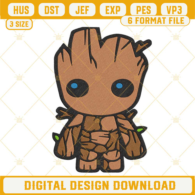Baby Groot Machine Embroidery Designs, Guardians Of The Galaxy Embroidery Pattern Files.jpg