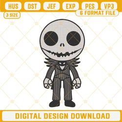 baby jack skellington embroidery designs, jack skellington embroidery design file