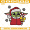 Baby Yoda Christmas Embroidery Designs, Cute Baby Yoda In Santa Dress Machine Embroidery Design.jpg