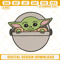 Baby Yoda Embroidery File, Mandalorian Embroidery Design.jpg