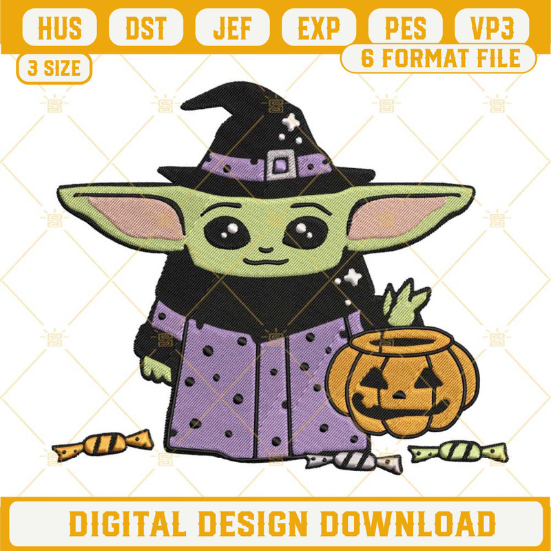 Baby Yoda Halloween Embroidery Designs, Baby Yoda Machine Embroidery Design.jpg