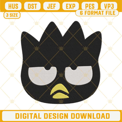 bad badtzmaru face embroidery design files