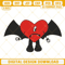 Bad Bunny Heart Vampire Embroidery Designs, Un Halloween Sin Ti Embroidery Files.jpg