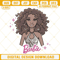 Barbie Afro Curly Hair Embroidery Design, American African Barbie Doll Embroidery Pattern File.jpg