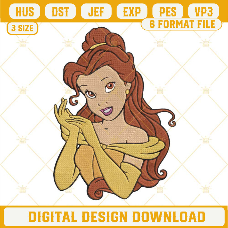 Belle Beauty And The Beast Machine Embroidery Design File.jpg