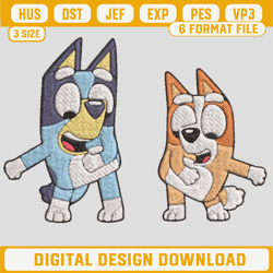 bluey heeler and bingo heeler embroidery designs, bingo heeler embroidery, bluey heeler embroidery