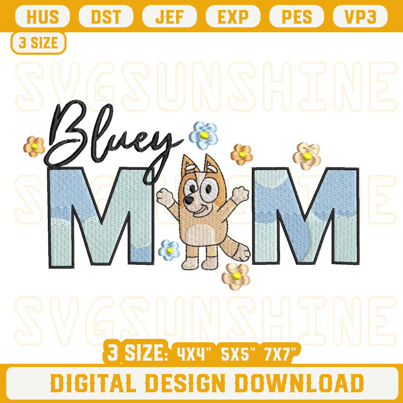 Bluey Mom Embroidery Files, Chilli Heeler Embroidery Design.jpg