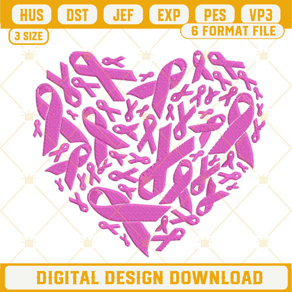 Breast Cancer Pink Ribbon Heart Machine Embroidery Design Files.jpg
