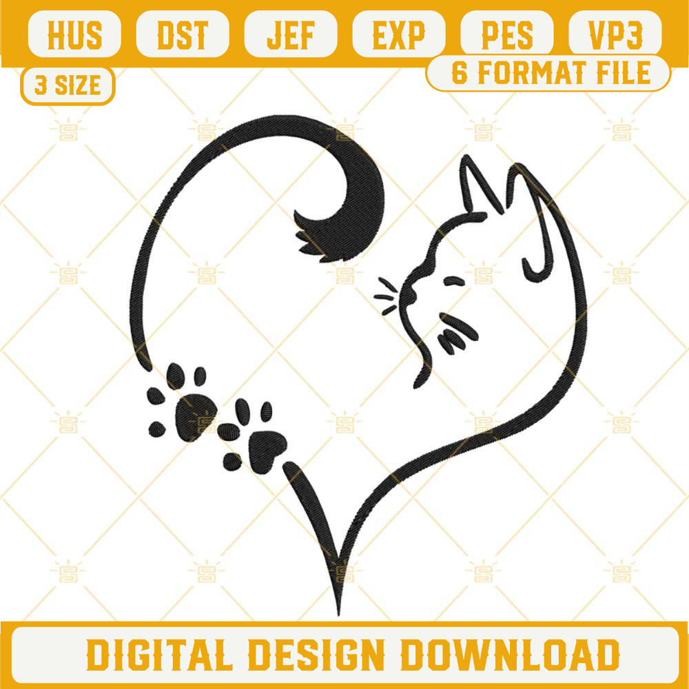 Cat Heart Embroidery Designs, Cat Lover Embroidery Files.jpg