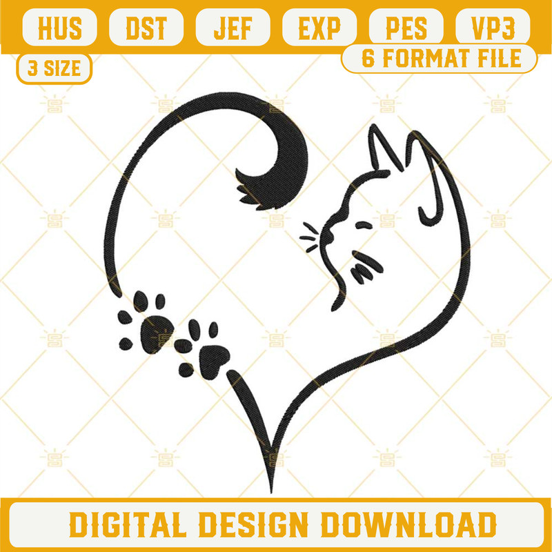 Cat Heart Embroidery Designs, Cat Lover Embroidery Files.jpg