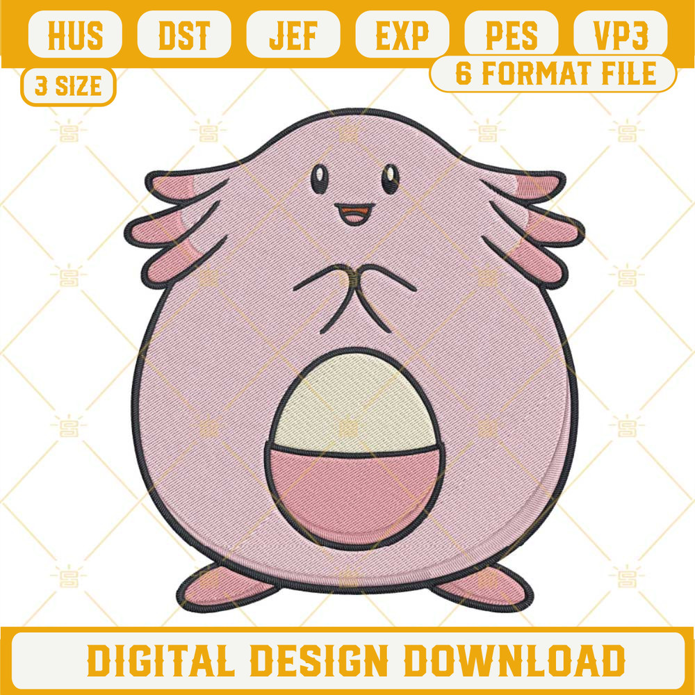 Chansey Machine Embroidery Designs, Egg Pokemon Embroidery Files.jpg