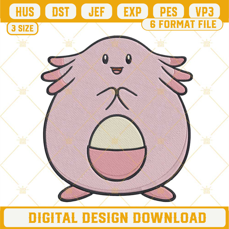 Chansey Machine Embroidery Designs, Egg Pokemon Embroidery Files.jpg
