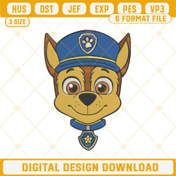 chase paw patrol embroidery design file
