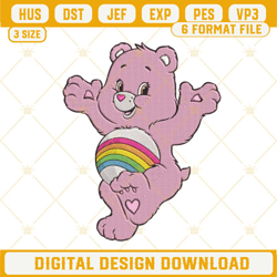 cheer bear embroidery designs, care bears embroidery design file