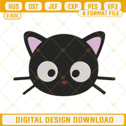 chococat face embroidery design files