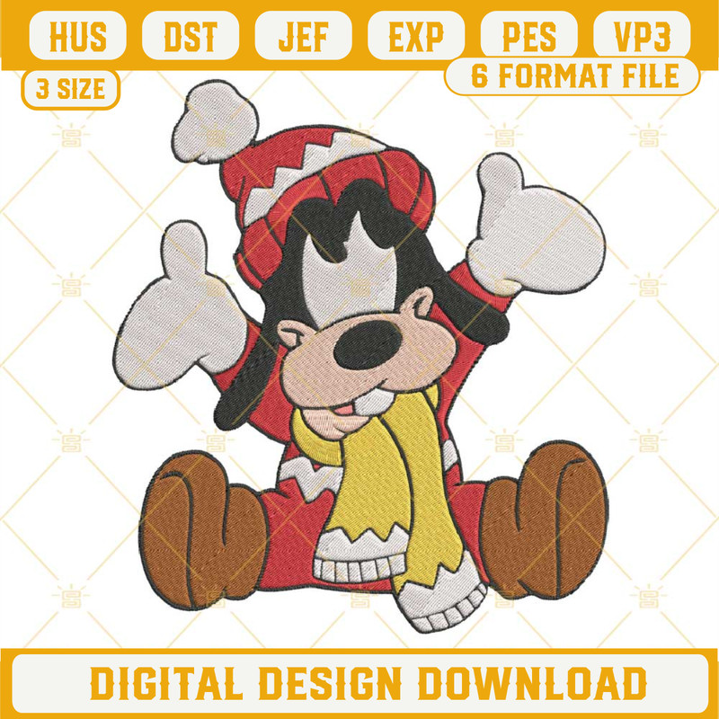 Christmas Baby Goofy Embroidery Designs, Baby Goofy Embroidery Design File.jpg