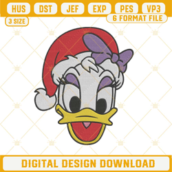 christmas daisy duck machine embroidery design file