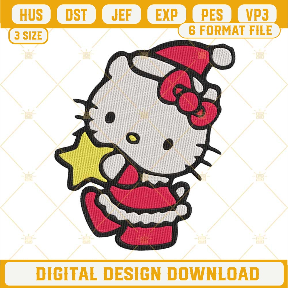 Christmas Hello Kitty Santa Claus Embroidery Design Files.jpg